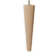 DESIGNS OF DISTINCTION 9" Round Tapered Leg with Semi-Gloss Clear Coat Finish - Ash 01243009AS8